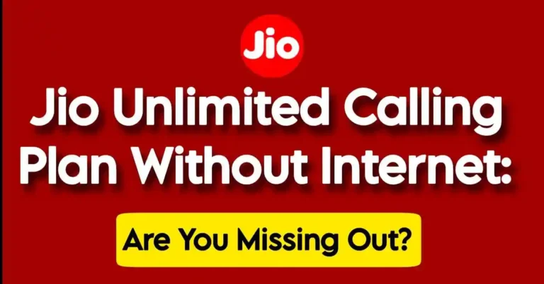 Jio Unlimited Calling Plan Without Internet